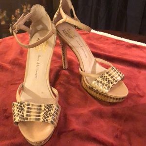 House of Harlow 1960 Nancie Snake Sandal Heels